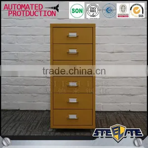 Household Furniture Under Desk 6 Metal Drawer Cabinet Storage Locker With Caster thumbnail-2