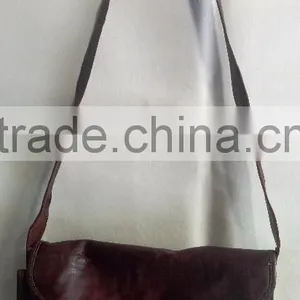 High Quality Handmade Vintage Pure Goat Leather Sling Bag thumbnail-4
