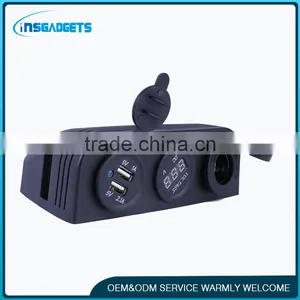 12V USB Charger Voltometer Socket thumbnail-1