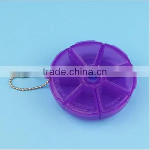 Custom Round 7 Compartment Plastic Pill Box,custom Plastic Seven Days Medicine Storage Pill Box,custom Plastic Seven Days Box thumbnail-4