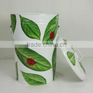 Painting Metal Colored Trash Can Galvanized Colored Trash Can thumbnail-3