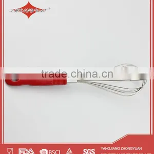 10" Rotating Stainless Steel Manual Wire Egg Beater Kitchen Whisk thumbnail-3