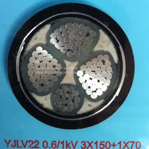 High Quality Aluminum Conductor XLPE Jacket Steel Wire Armoured Copper Braid Shielded PVC 4*50MM2 Price Per Meter thumbnail-1