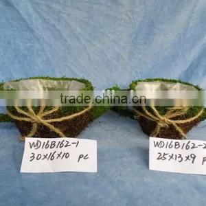 Decorative Moss and Sisal Flower Pot for Home and Garden thumbnail-4