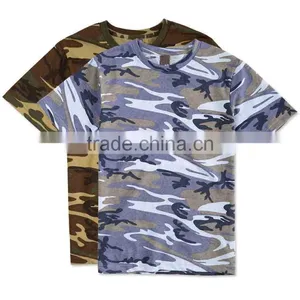 Camo T-shirt Short Sleeve Printed T-shirts for Men Hot Sell High Quality Custom Printed T Shirts Wholesale Custom Made in China thumbnail-1