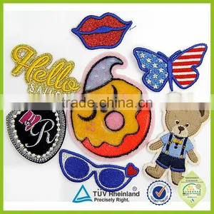 OEM Services Big Factory Backing Glue Heat Transfer Embroidery Patch for Clothing thumbnail-2