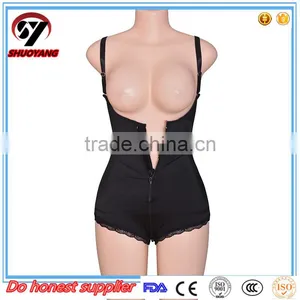 2017 Shuoyang Wholesale Cheap Shapewear Ultra Slim Body Shaper With Open Crotch thumbnail-3
