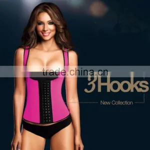 Women's Latex Waist Cincher Spiral Steel Boned Tummy Shapewear Girdle thumbnail-2