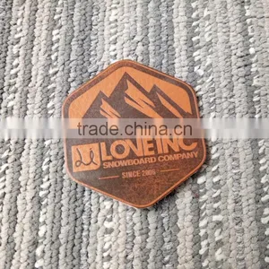 2017 Fashion Design High Quality Custom Brown Leather Patch thumbnail-2