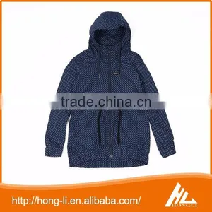 Custom 100% Polyester Woven Long Winter Wind Breaker Jacket thumbnail-1