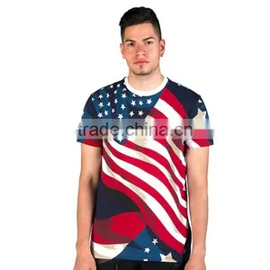 Professional Custom Design Fashion Flag Top Dry Fit Running Shirt thumbnail-3