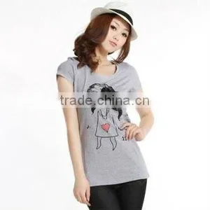 Fashion Round Neck Tee Shirt for Women thumbnail-1