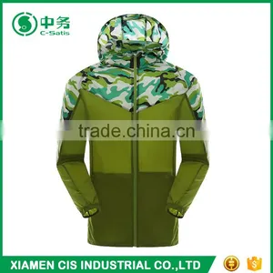 Factory Direct Lightweight Unisex Camo Printed Skin Windbreaker Jacket thumbnail-5