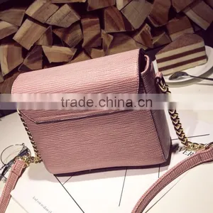 Zm50261b 2017 Latest Lady Single Shoulder Crossbody Bag Lock Catch Pure Color Bags Women thumbnail-3
