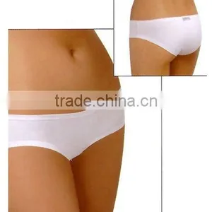 Lady Plain White Seamless Underwear Hipster Panty thumbnail-1