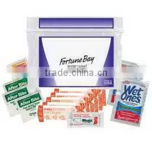 USA Made Outdoor Kit - Has Sunscreen Packet, Antibacterial Wipes, Blistex Packet, Bandages and Comes With Your Logo thumbnail-1