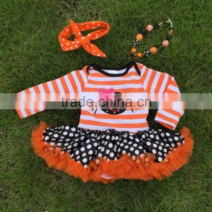 NEW ARRIVAL Newborn Girl Clothes Newborn Halloween Tutu Romper Kid Tutu Romper Newborn Girl Clothes With Necklace and Headband thumbnail-1