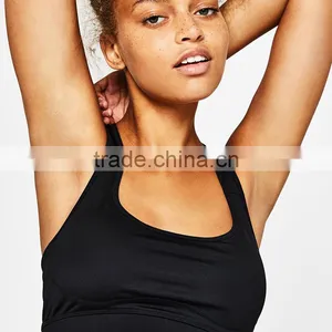 New Technical Top With Slogan Women's Black Racerback Sports Tank Tops thumbnail-2