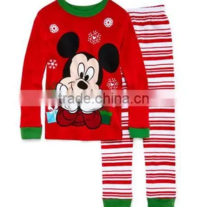 A Red Pajamas Suit for Christmas Baby Girls Pearl Tunic Clothing thumbnail-1