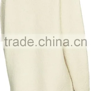 Custom Made Long Sleeve Wool Blend Boucle Pullover Sweater in Off White for Women thumbnail-3