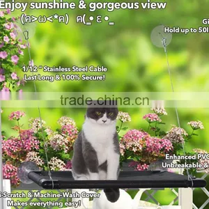 R1920H Soft Flock Cat Chair Tree Hammock Bed Luxury Cat Cage Hammock Washable Cat Kitty Plastic Bed Mat Litter Hanging Bed thumbnail-1