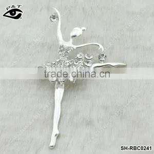 Dance Girl Shape Wedding Rhinestone Brooches Pins Rhinestone Brooch Pin Small Wedding Invitation Brooch Pins thumbnail-1
