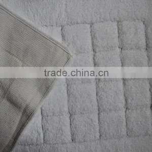 Hotel Antislip White Cotton Bath Rug With Rubber Bottom thumbnail-2