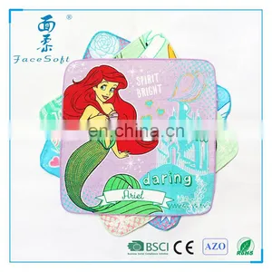 Good Quality Custom Compress Towel Cartoon Printed Contton Terry Towels thumbnail-2