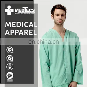 Green Soft Fabric Hospital Clothing Patient Nightwear thumbnail-2