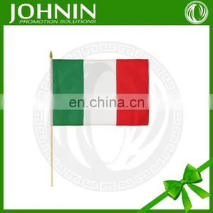Johnin Hot Sale Product Cheap Wholesale Wooden Pole Hand Hold Flag thumbnail-3