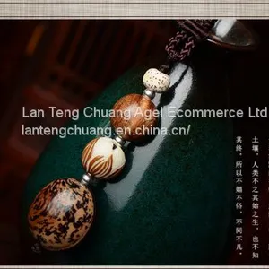 The Long Winter Sweater Chain Necklace Pendant All-match Simple Folk Style Female Ornaments, Linden Wood Pendant thumbnail-1