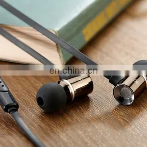 2017 Gray Flat Super Heavy Bass Cable Metal Earbuds With Mic for Iphone Samsung thumbnail-2