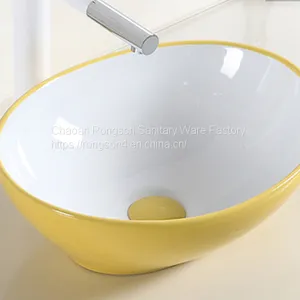 Beautiful Color Art Basin Table Top Wash Basin thumbnail-1