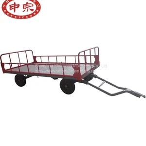 Turntable Solid Tire 2000kgs Airport Baggage Trailer for Sale thumbnail-1