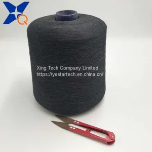Black Ne32/2plies 20% Metal Fiber Blended With 80% Polyester Fiber Spun Yarn for Knitting Finger Tip Touchscreen Gloves-XTAA090 thumbnail-3