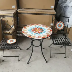 Metal Outdoor Folding Table Coffer Table Round Table thumbnail-4