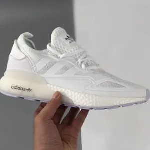 Adidas Originals ZX 2K Boost in White/Black For Sale thumbnail-2