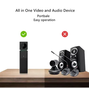 CIB Cube Black 1080P 30FPS USB2.0 LED Light Ring Touch Screen Camera Speaker Microphone All-in-One Conference Video Camera thumbnail-3