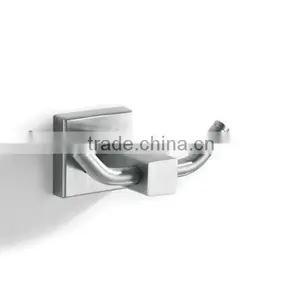Stainless Steel Wall-mounted Clothes Hanger Hooks Double Robe Hooks thumbnail-1