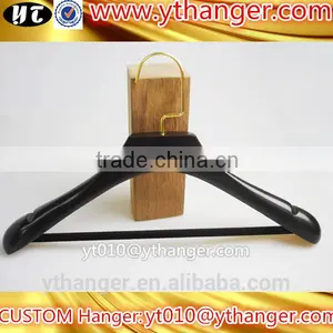 YY0539 Vintage Wooden Top Hanger With Trousers Bar Wood Coat Hanger thumbnail-3