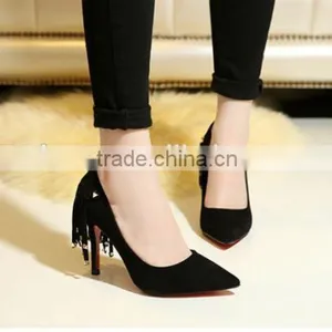 C22736B Ladies Fashion Style Women 2016 Tassel High Heel Shoes Women Wedding Dresses thumbnail-2