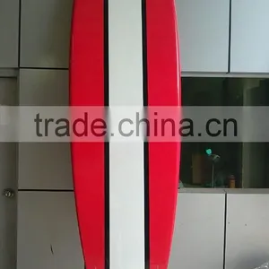 Moulded Bamboo Red and White Stripe Paddle Durable Light Weight SUP Surfboard thumbnail-2