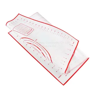 Custom Non Stick Soft Bbq Pastry Oven Kneading Rolling Dough Baking Silicone Mat for Cooking thumbnail-2