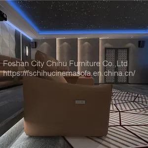 Amazon Supplier Hot Selling Leisure Adjustable Top Grain Leather Electric Private Cinema Recliner Home Theater Sofa thumbnail-4