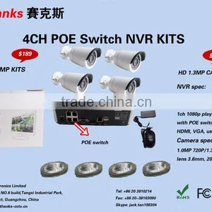 Factory Price Direct Hot Selling 4/8 Channel Nvr 960p High Quality P2p System Cctv Camera Kit thumbnail-2