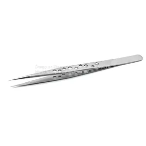 High Precision 9-hole Tweezers Sandblasting and Sanding Straight Head Heat Dissipation Niezi Grafting Eyelashes Beauty Nail Bird's Nest Hair Pick thumbnail-3