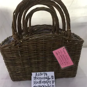 Handwoven Fruit Vegetables Willow Basket thumbnail-1