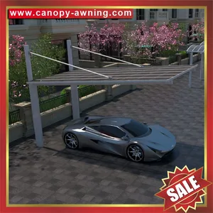 Outdoor Aluminum Polycarbonate Parking Car Canopy Awning Garage Carport Shelter for the Backyard thumbnail-5