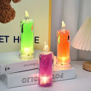 Transparent Candle Lights Twinkling Lights Bedside Restaurant Ambiance Night Lights thumbnail-1