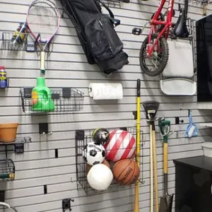 Durable Garage Wall Slatwall Pvc Storage Wall Tool Organizer Heavy Duty PVC Slatwall Panel for Garage System thumbnail-6
